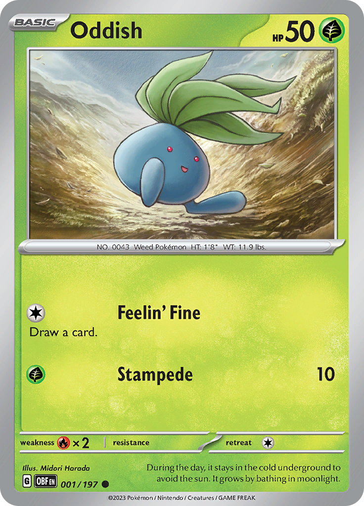 Oddish (001/197) [Scarlet & Violet: Obsidian Flames] | Clutch Gaming