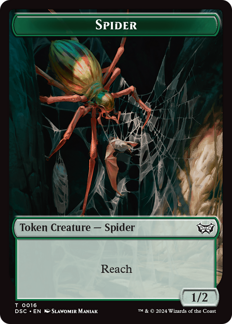 Treefolk // Spider Double-Sided Token [Duskmourn: House of Horror Commander Tokens] | Clutch Gaming