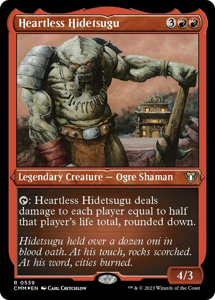 Heartless Hidetsugu (Foil Etched) [Commander Masters] | Clutch Gaming