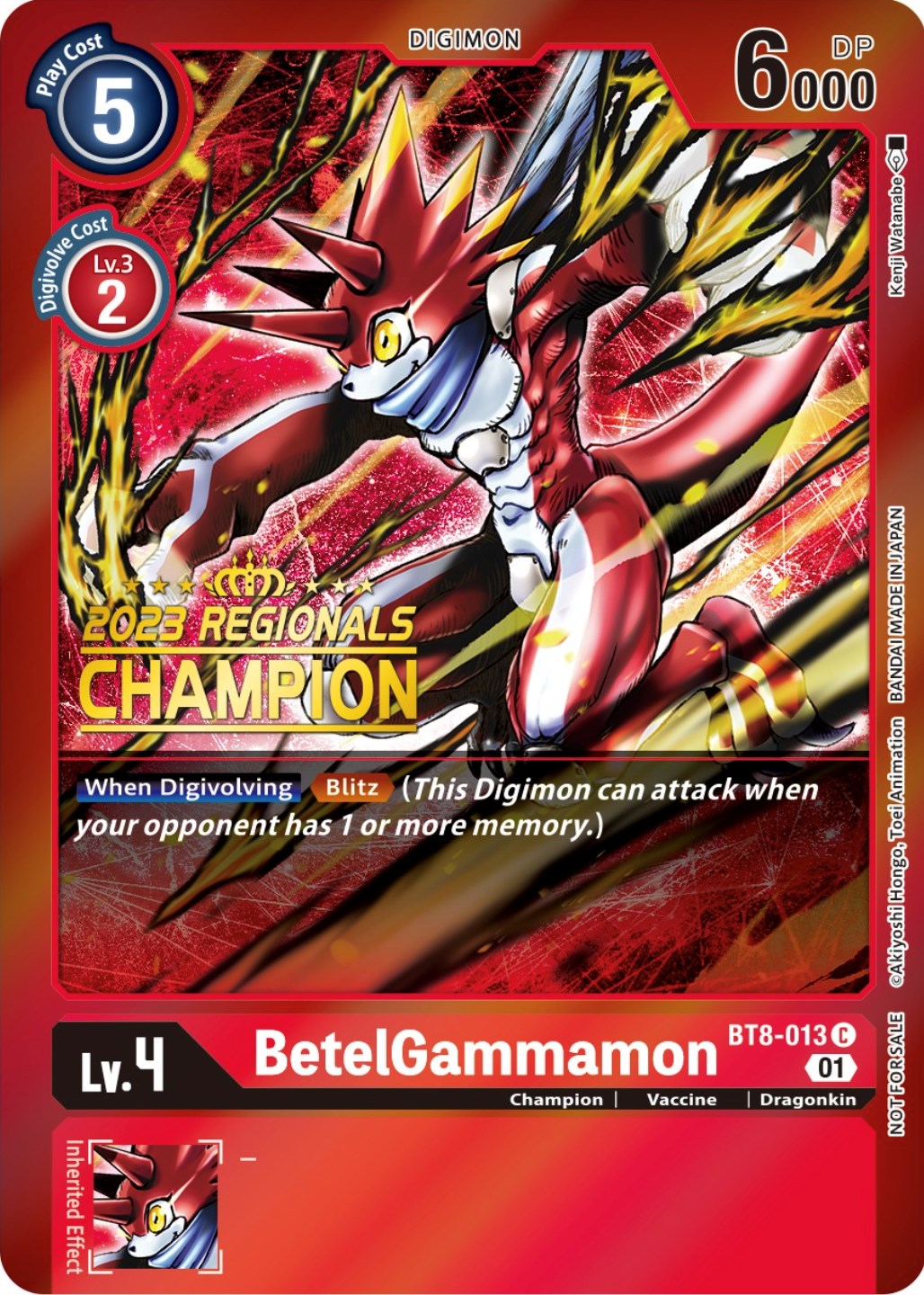 BetelGammamon [BT8-013] (2023 Regionals Champion) [New Awakening Promos] | Clutch Gaming