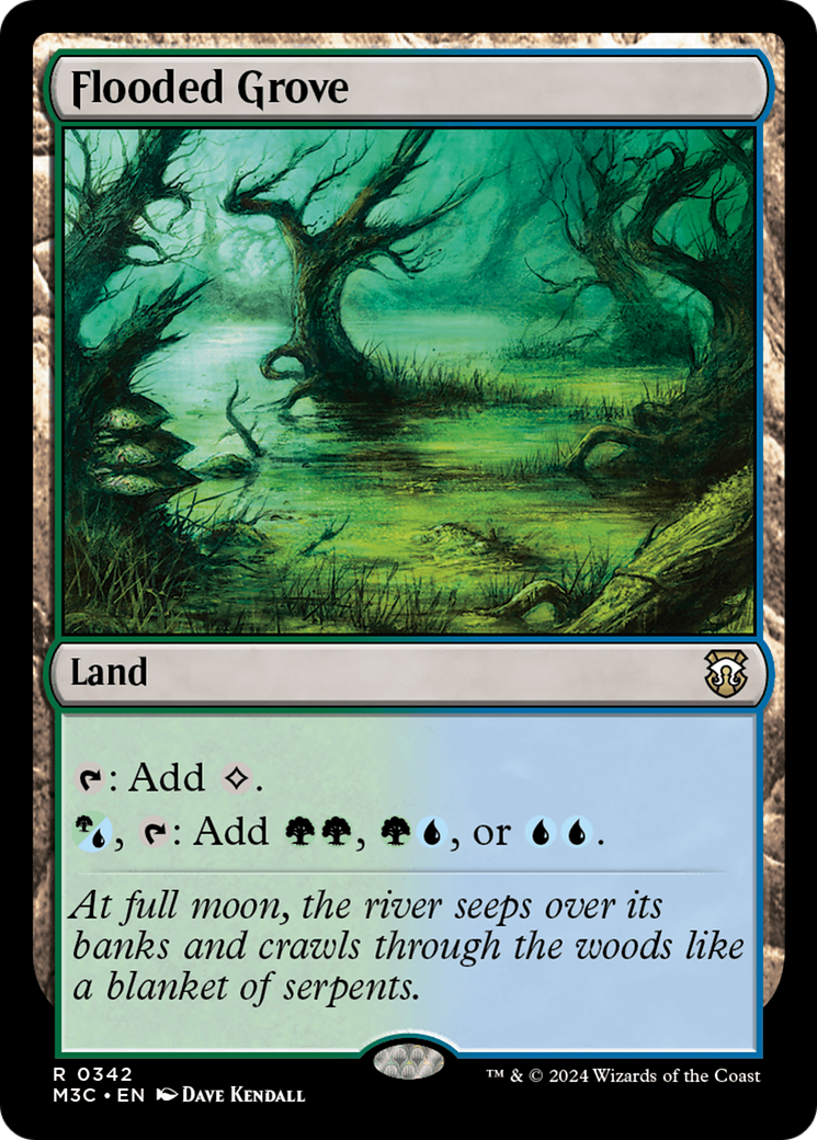 Flooded Grove (Ripple Foil) [Modern Horizons 3 Commander] | Clutch Gaming