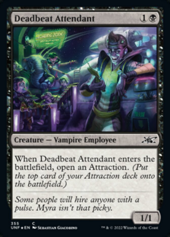 Deadbeat Attendant (Galaxy Foil) [Unfinity] | Clutch Gaming