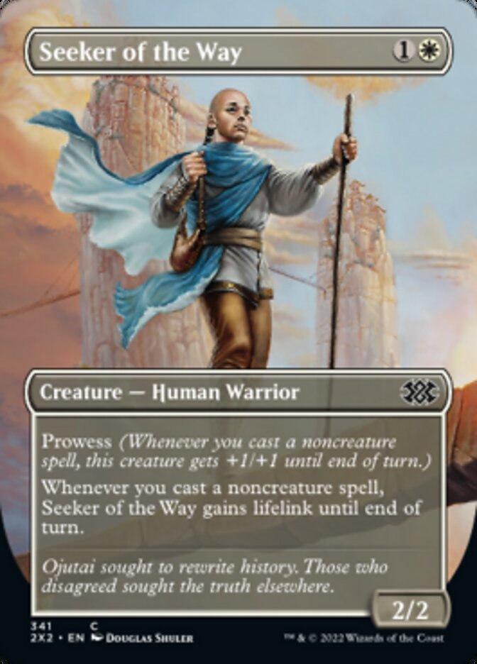 Seeker of the Way (Borderless Alternate Art) [Double Masters 2022] | Clutch Gaming