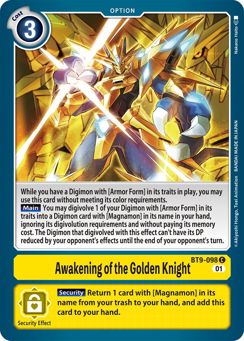 Awakening of the Golden Knight [BT9-098] [X Record] | Clutch Gaming