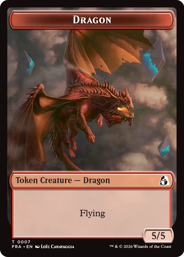 Dragon // Lotus Double-Sided Token [Reality Fracture Tokens] | Clutch Gaming