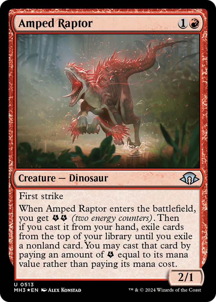 Amped Raptor (Ripple Foil) [Modern Horizons 3] | Clutch Gaming