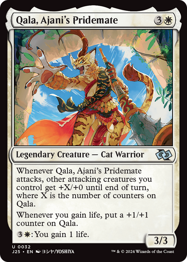 Qala, Ajani's Pridemate (Anime) [Foundations Jumpstart] | Clutch Gaming