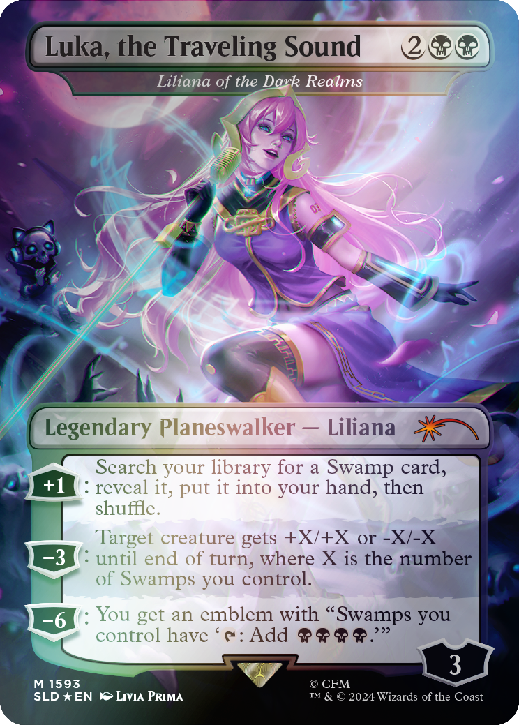 Luka, the Traveling Sound - Liliana of the Dark Realms (Rainbow Foil) [Secret Lair Drop Series] | Clutch Gaming