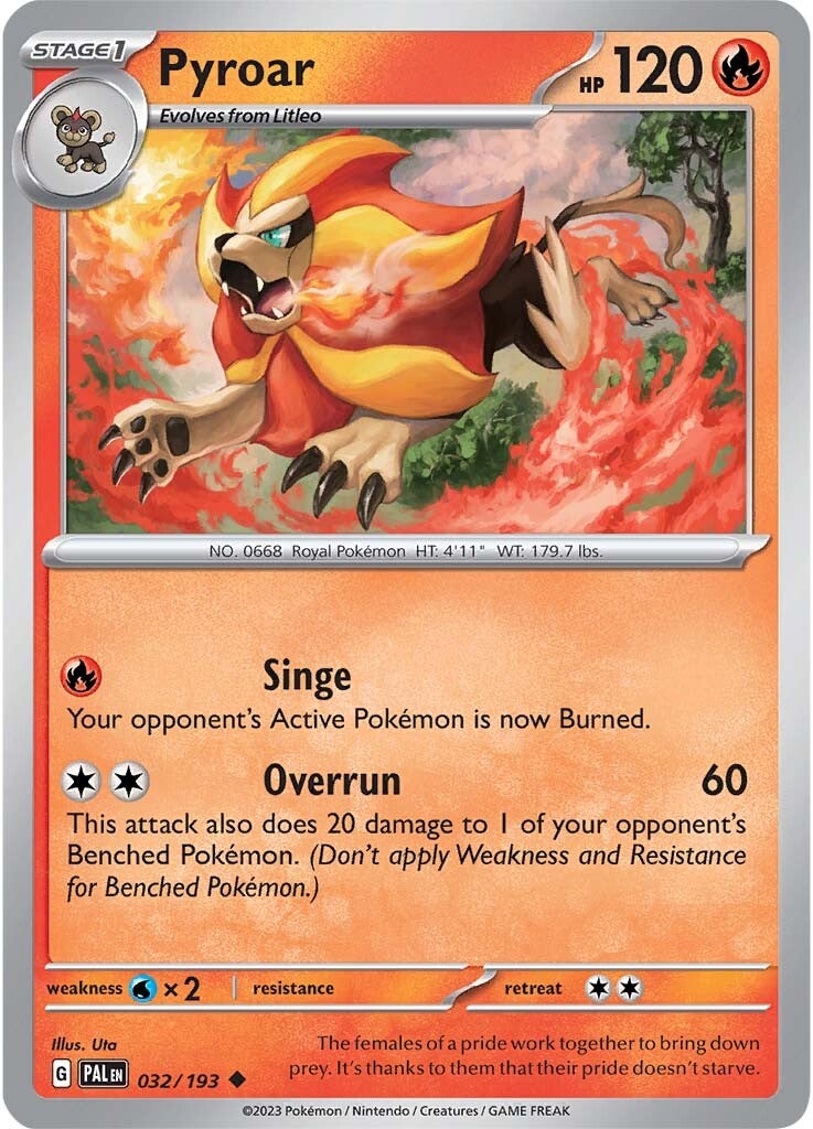 Pyroar (032/193) [Scarlet & Violet: Paldea Evolved] | Clutch Gaming