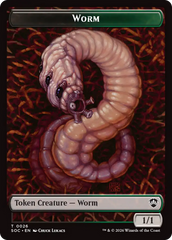 Eldrazi Spawn // Worm Double-Sided Token [Secrets of Strixhaven Commander Tokens] | Clutch Gaming