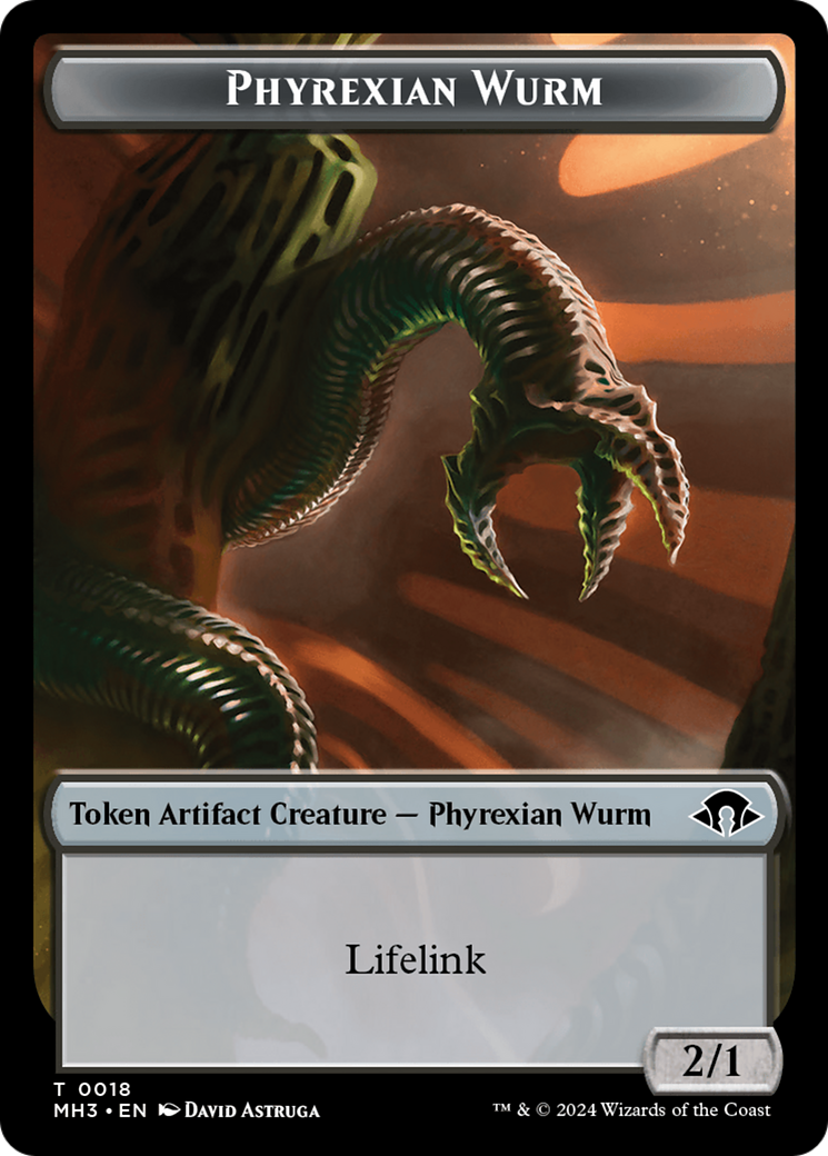 Phyrexian Wurm Token (0018) [Modern Horizons 3 Tokens] | Clutch Gaming