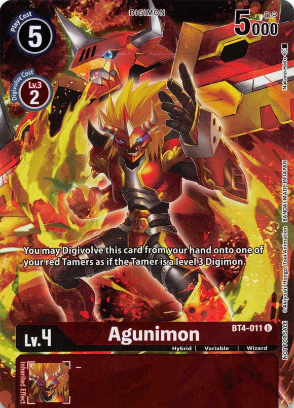 Agunimon [BT4-011] (Tamer's Evolution Box 2) [Great Legend Promos] | Clutch Gaming