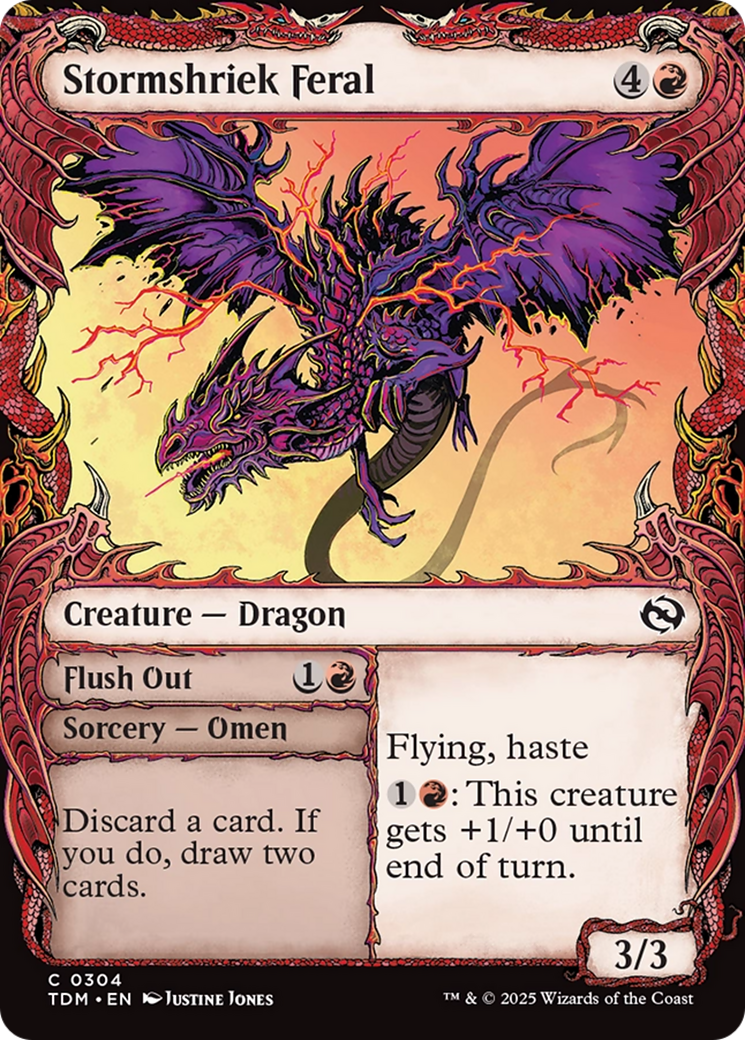 Stormshriek Feral (Showcase) [Tarkir: Dragonstorm] | Clutch Gaming