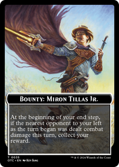 Bounty: Miron Tillas Jr. // Bounty Rules Double-Sided Token [Outlaws of Thunder Junction Commander Tokens] | Clutch Gaming