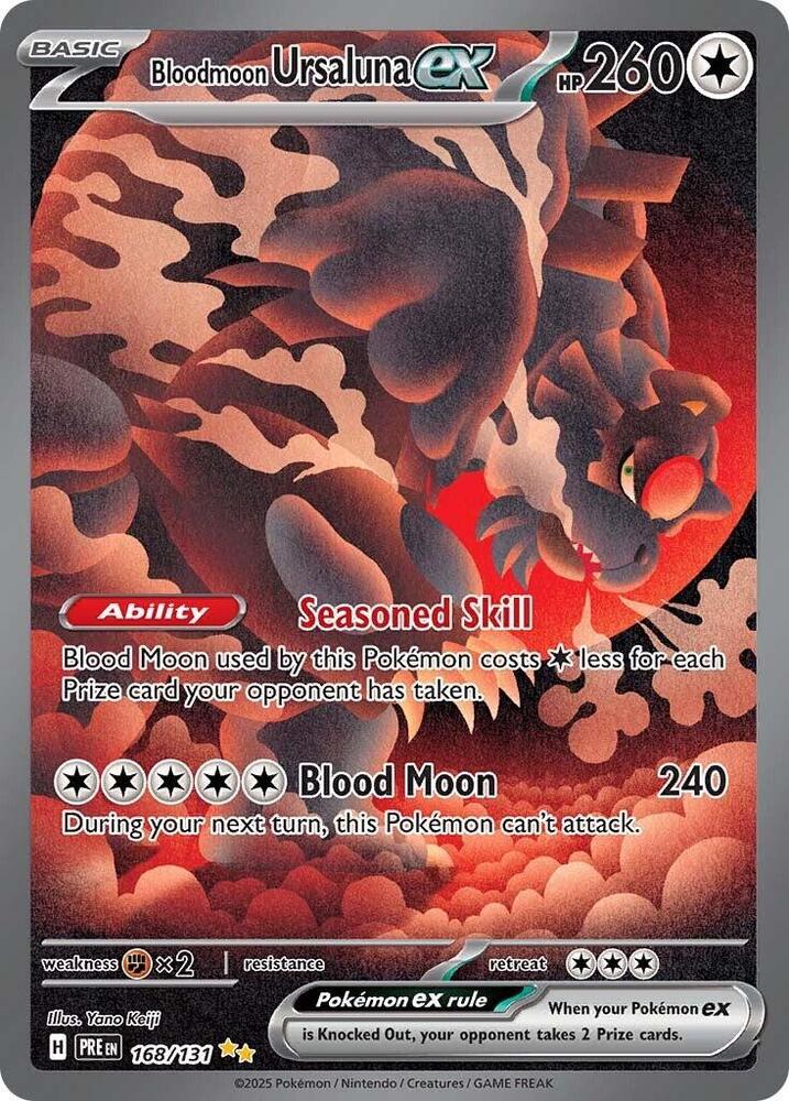 Bloodmoon Ursaluna ex (168/131) [Scarlet & Violet: Prismatic Evolutions] | Clutch Gaming