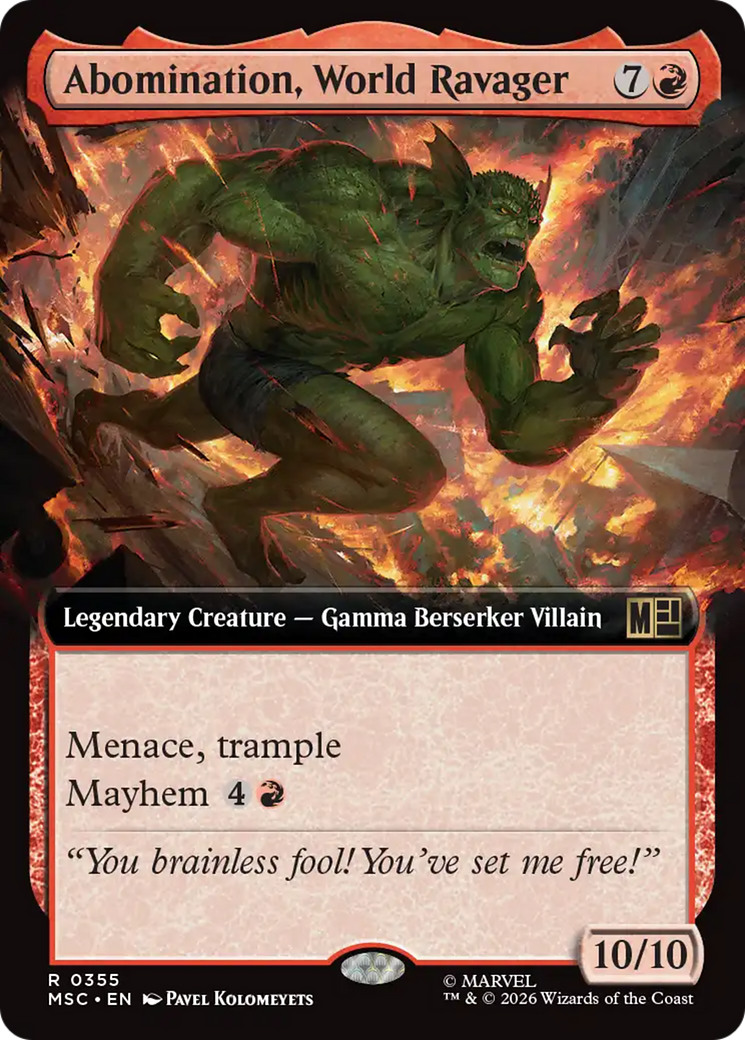 Abomination, World Ravager (Extended Art) [Marvel Super Heroes Commander] | Clutch Gaming