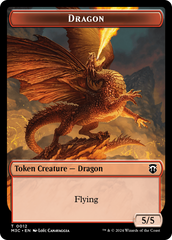 Shapeshifter (0008) (Ripple Foil) // Dragon Double-Sided Token [Modern Horizons 3 Commander Tokens] | Clutch Gaming