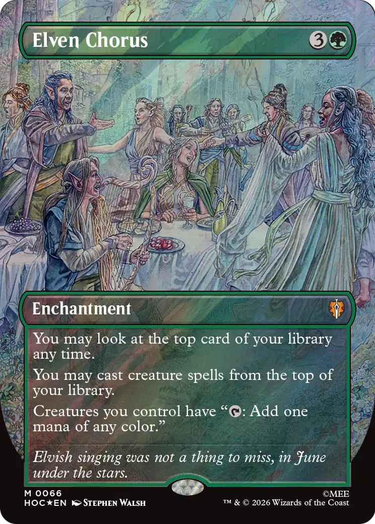 Elven Chorus (Borderless) (Surge Foil) [The Hobbit: Eternal-Legal] | Clutch Gaming