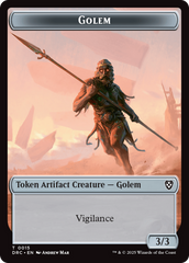 Golem (0014) // Golem (0015) Double-Sided Token [Aetherdrift Tokens] | Clutch Gaming