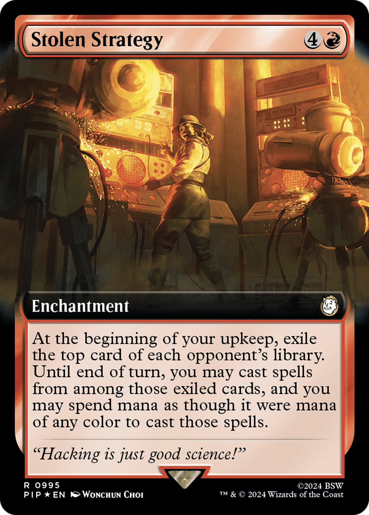 Stolen Strategy (Extended Art) (Surge Foil) [Fallout] | Clutch Gaming