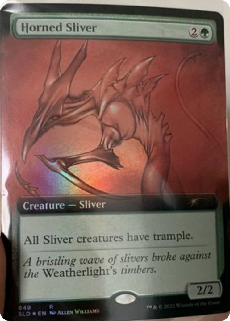 Horned Sliver (Extended Art) [Secret Lair Drop Promos] | Clutch Gaming