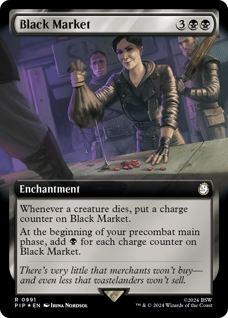 Black Market (Extended Art) (Surge Foil) [Fallout] | Clutch Gaming