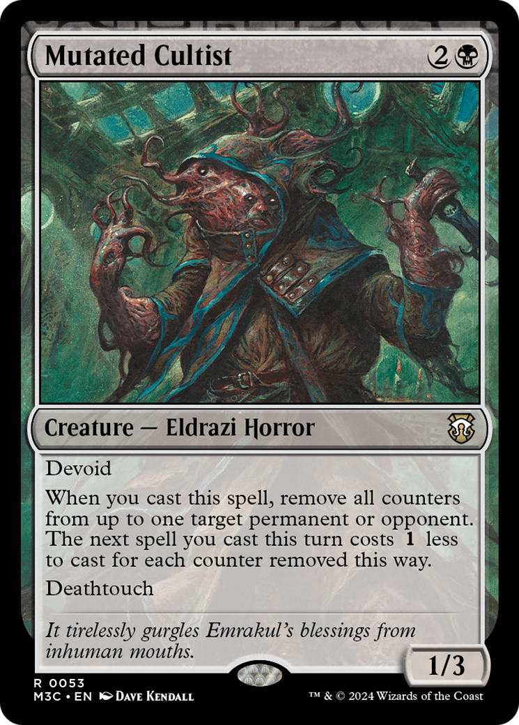 Mutated Cultist (Ripple Foil) [Modern Horizons 3 Commander] | Clutch Gaming