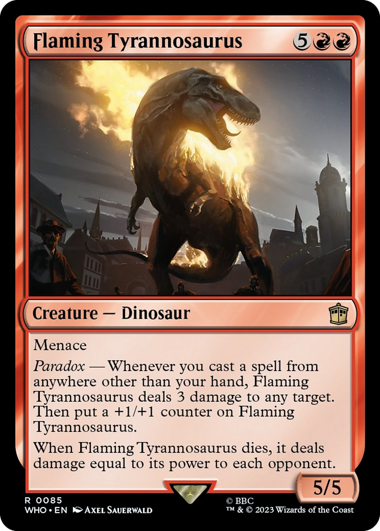 Flaming Tyrannosaurus [Doctor Who] | Clutch Gaming