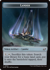 Human Soldier // Lander (0004) Doubled-Sided Token [Edge of Eternities Tokens] | Clutch Gaming
