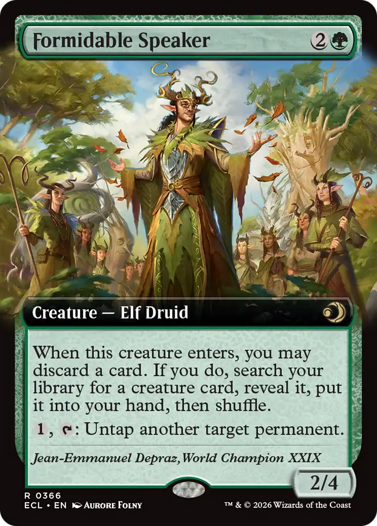 Formidable Speaker (Extended Art) [Lorwyn Eclipsed] | Clutch Gaming