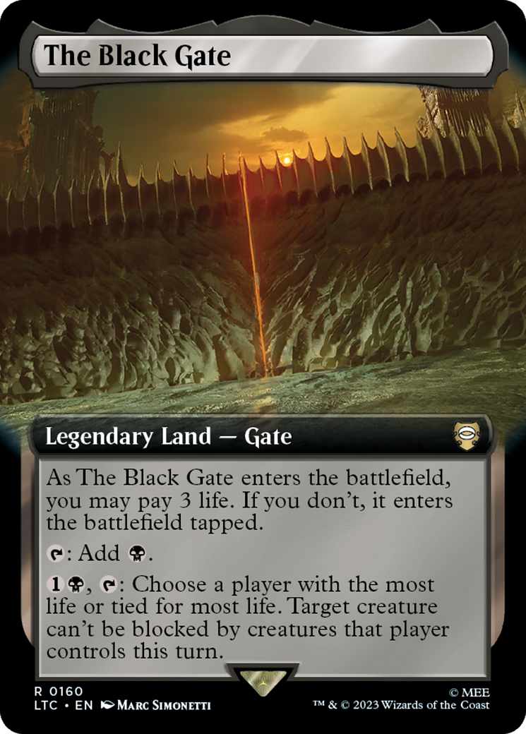 The Black Gate (Extended Art) [The Lord of the Rings: Tales of Middle-Earth Commander] | Clutch Gaming