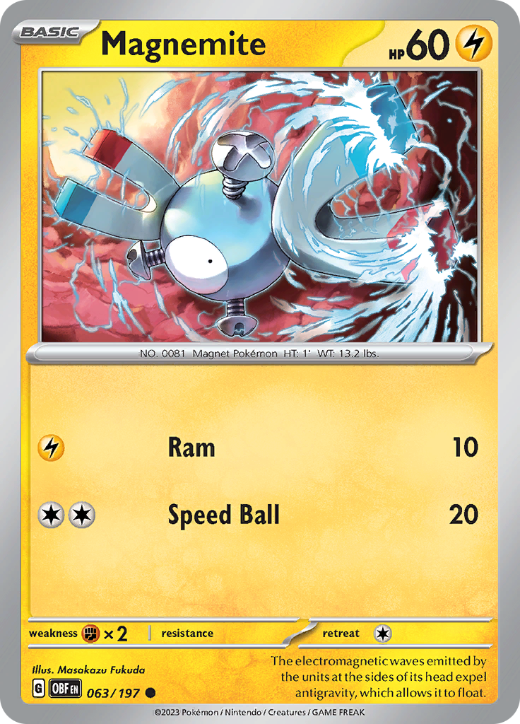 Magnemite (063/197) [Scarlet & Violet: Obsidian Flames] | Clutch Gaming