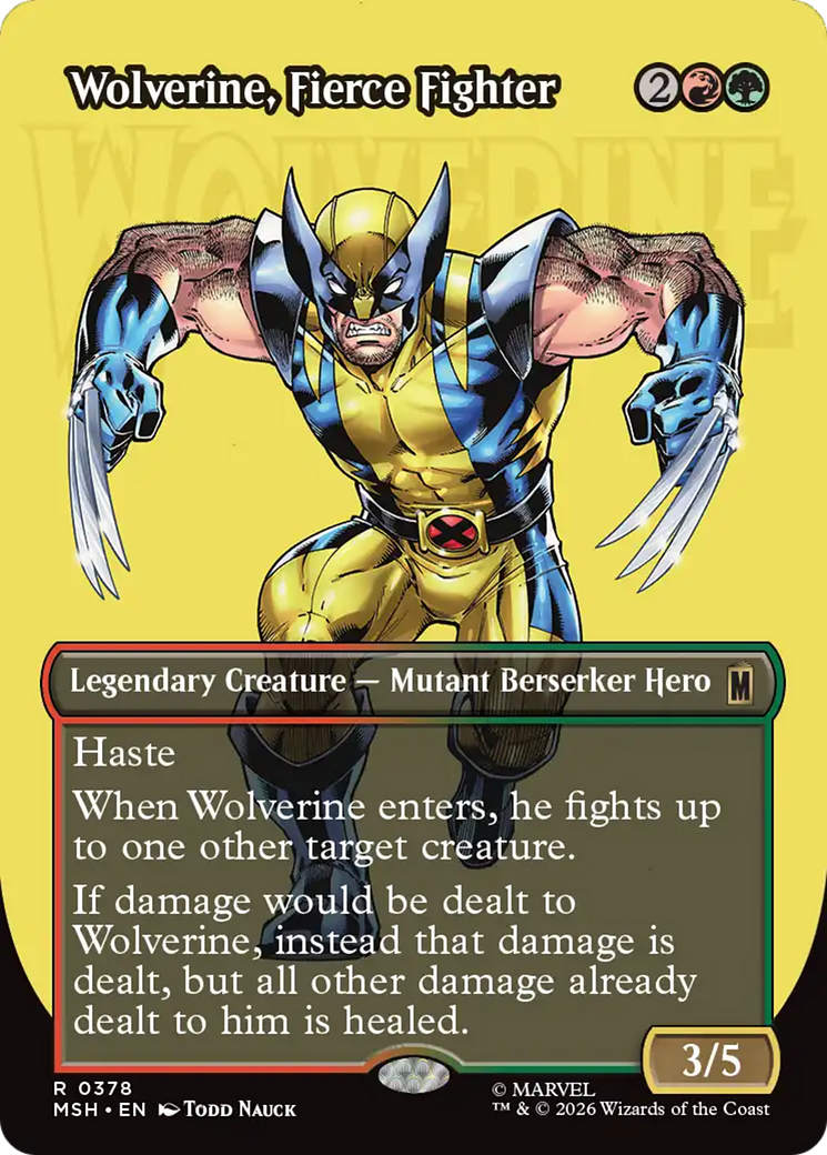 Wolverine, Fierce Fighter (Borderless) [Marvel Super Heroes] | Clutch Gaming