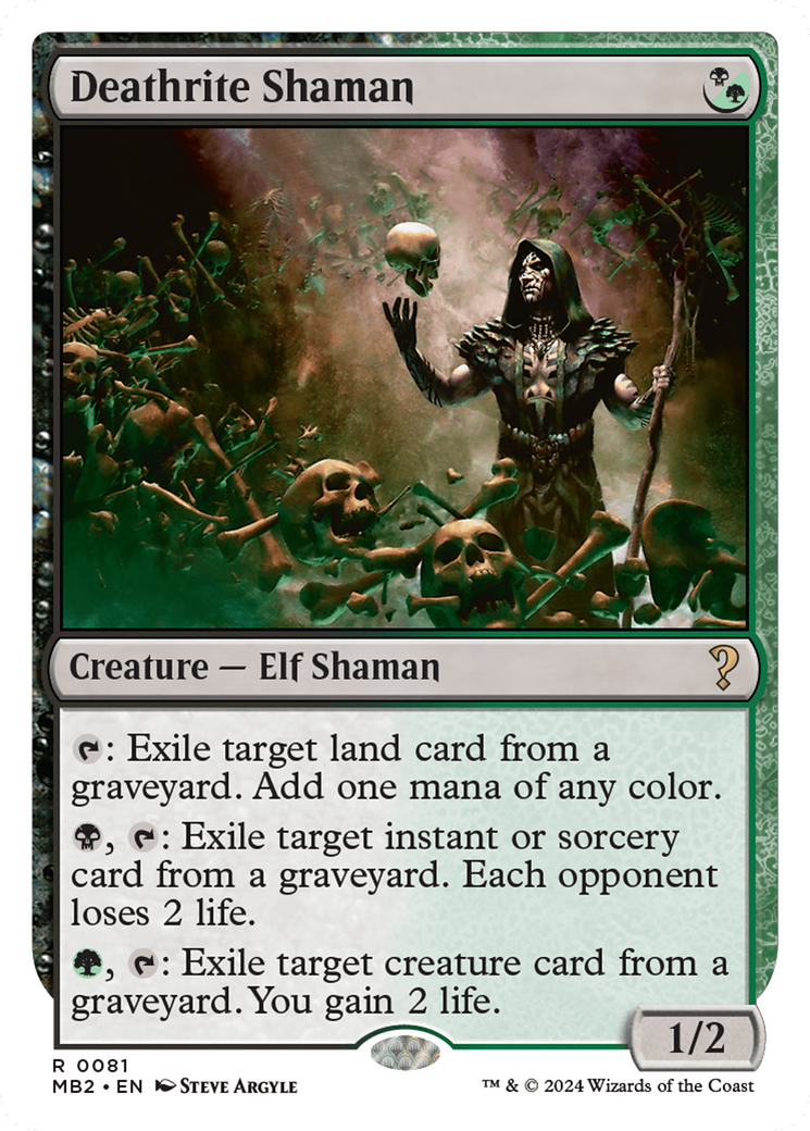 Deathrite Shaman (White Border) [Mystery Booster 2] | Clutch Gaming