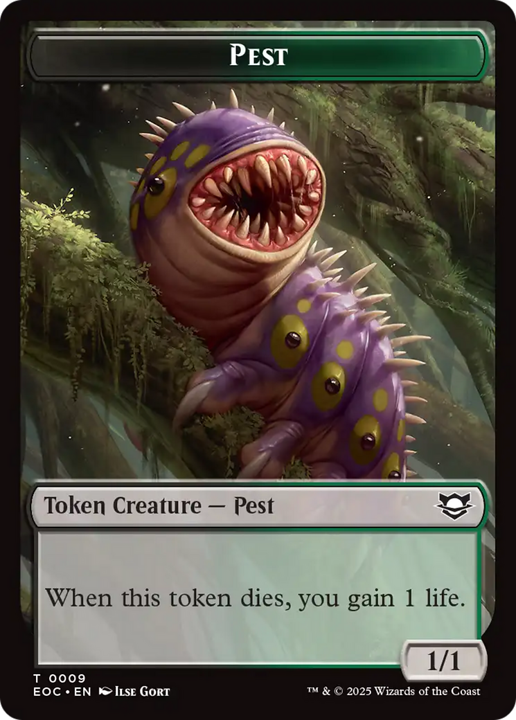 Beast (0006) // Pest Double-Sided Token [Edge of Eternities Commander Tokens] | Clutch Gaming