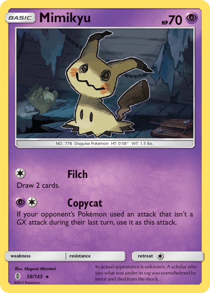 Mimikyu (58/145) (Theme Deck Exclusive) [Sun & Moon: Guardians Rising] | Clutch Gaming