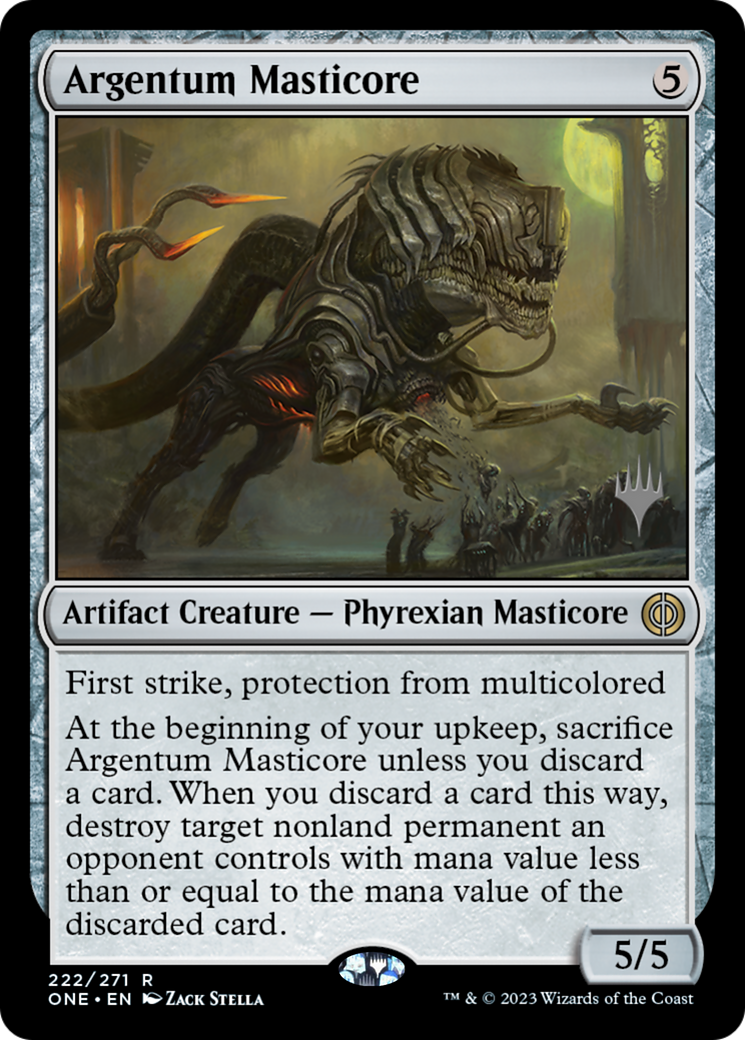 Argentum Masticore (Promo Pack) [Phyrexia: All Will Be One Promos] | Clutch Gaming