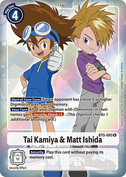 Tai Kamiya & Matt Ishida [BT5-093] (Buy-A-Box Promo) [Battle of Omni Promos] | Clutch Gaming