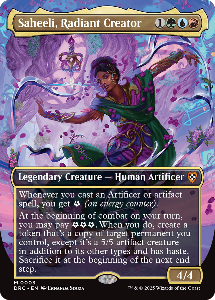 Saheeli, Radiant Creator (Borderless) [Aetherdrift Commander] | Clutch Gaming