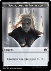 Emblem - Sorin, Lord of Innistrad // Vampire (0004) Double-Sided Token [The Lost Caverns of Ixalan Commander Tokens] | Clutch Gaming