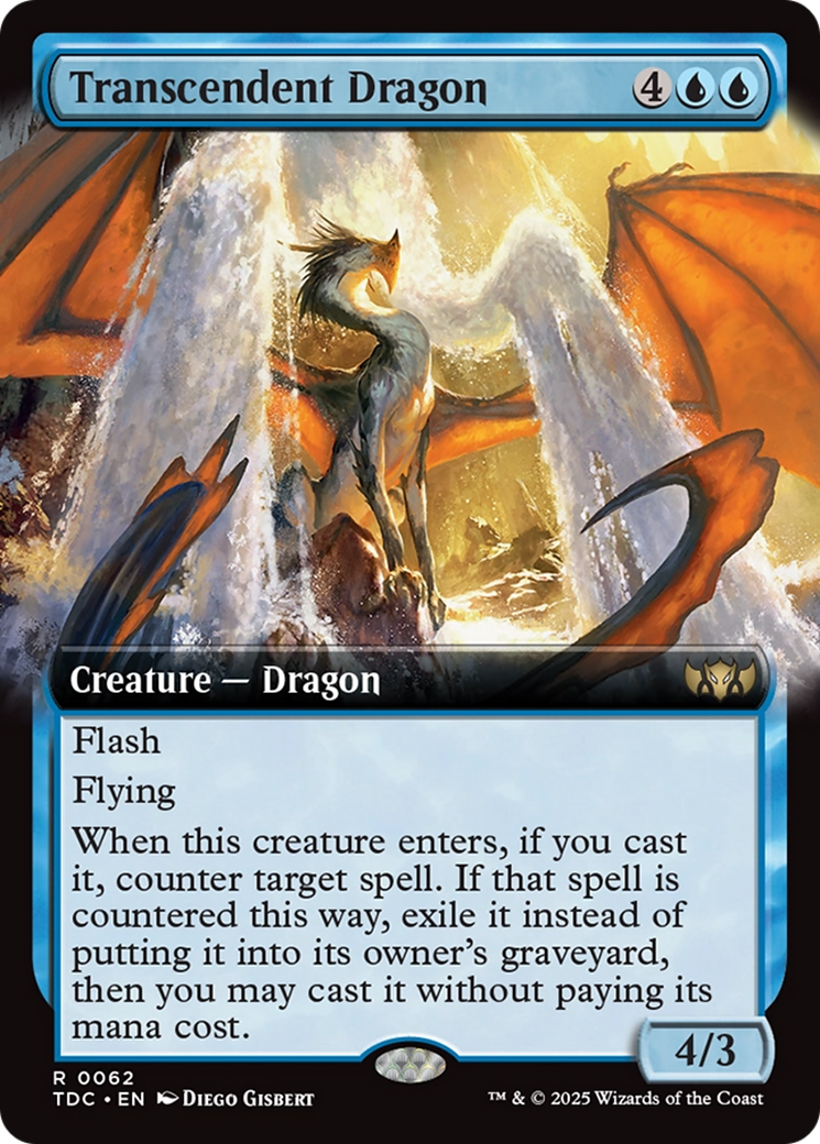 Transcendent Dragon (Extended Art) [Tarkir: Dragonstorm Commander] | Clutch Gaming