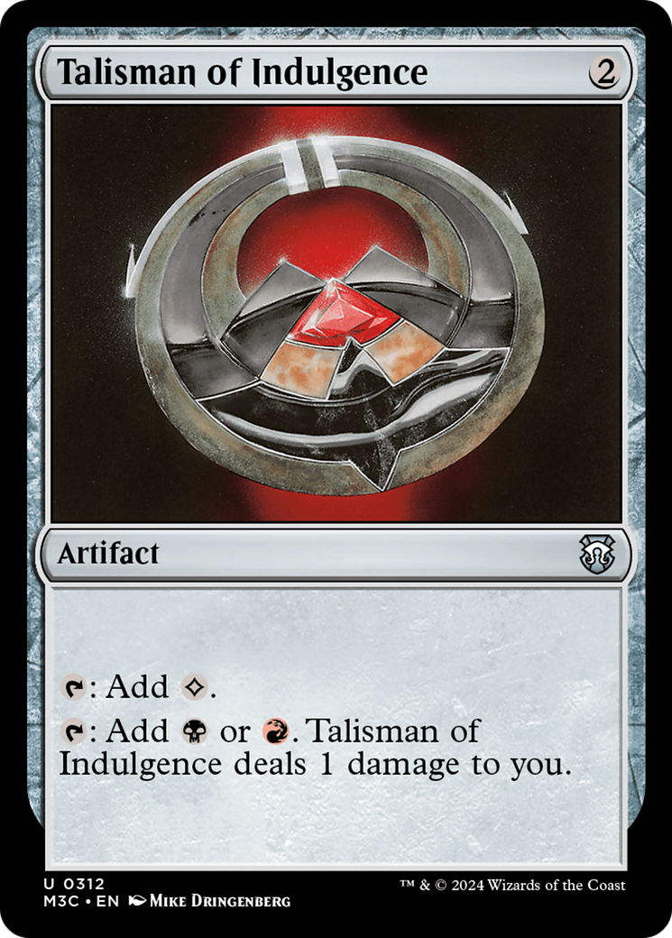 Talisman of Indulgence (Ripple Foil) [Modern Horizons 3 Commander] | Clutch Gaming