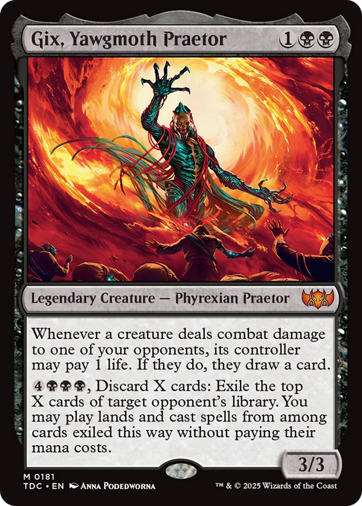 Gix, Yawgmoth Praetor [Tarkir: Dragonstorm Commander] | Clutch Gaming