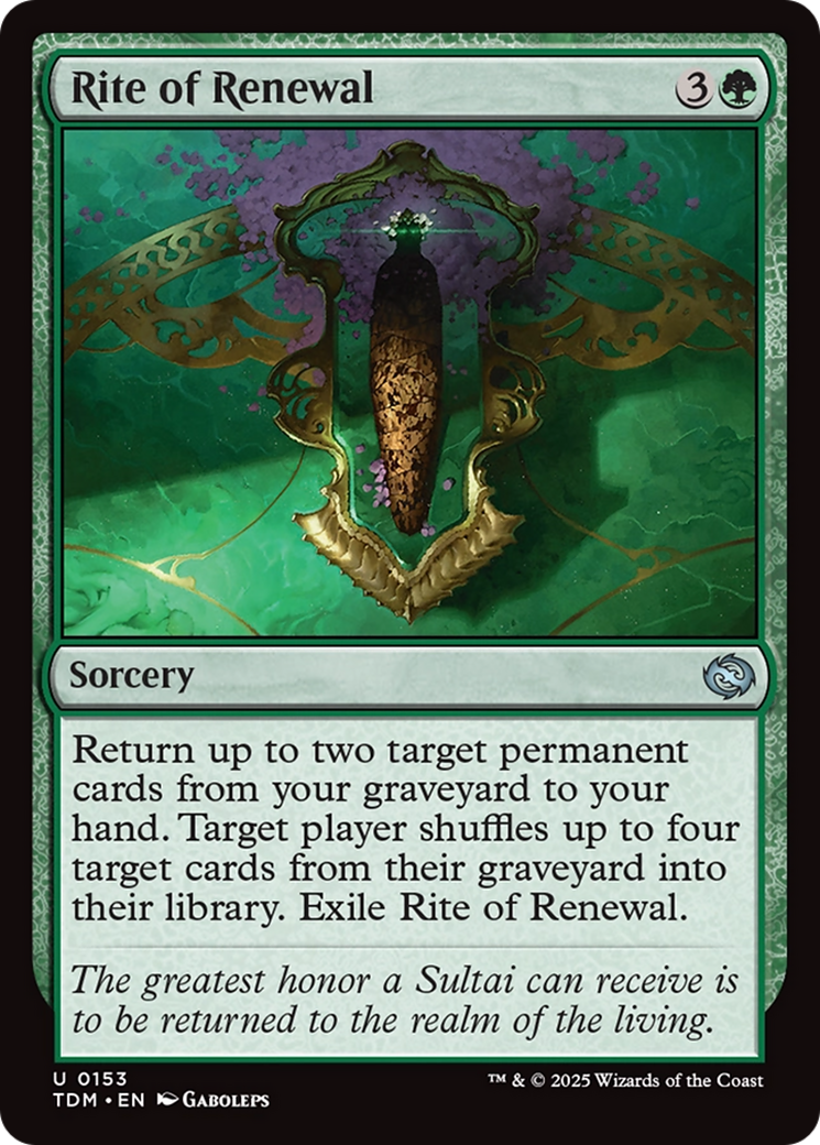 Rite of Renewal [Tarkir: Dragonstorm] | Clutch Gaming