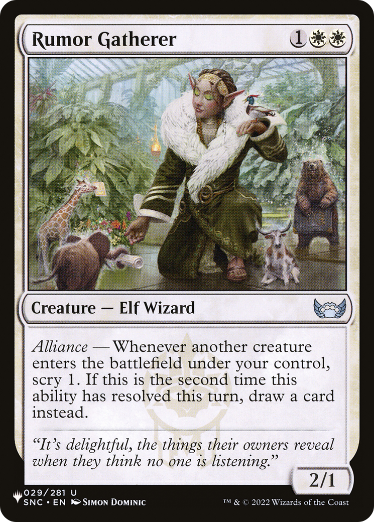 Rumor Gatherer [The List Reprints] | Clutch Gaming