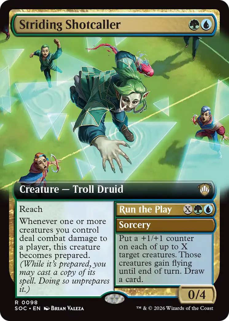 Striding Shotcaller (Extended Art) [Secrets of Strixhaven Commander] | Clutch Gaming