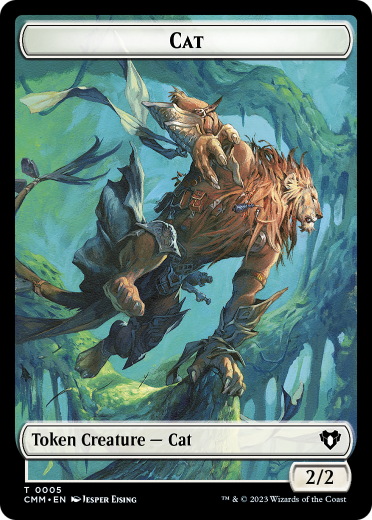 Treasure // Cat (0005) Double-Sided Token [Commander Masters Tokens] | Clutch Gaming