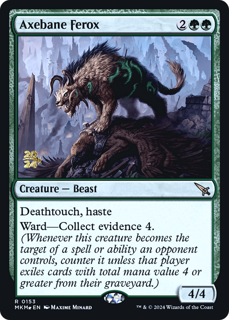 Axebane Ferox [Murders at Karlov Manor Prerelease Promos] | Clutch Gaming