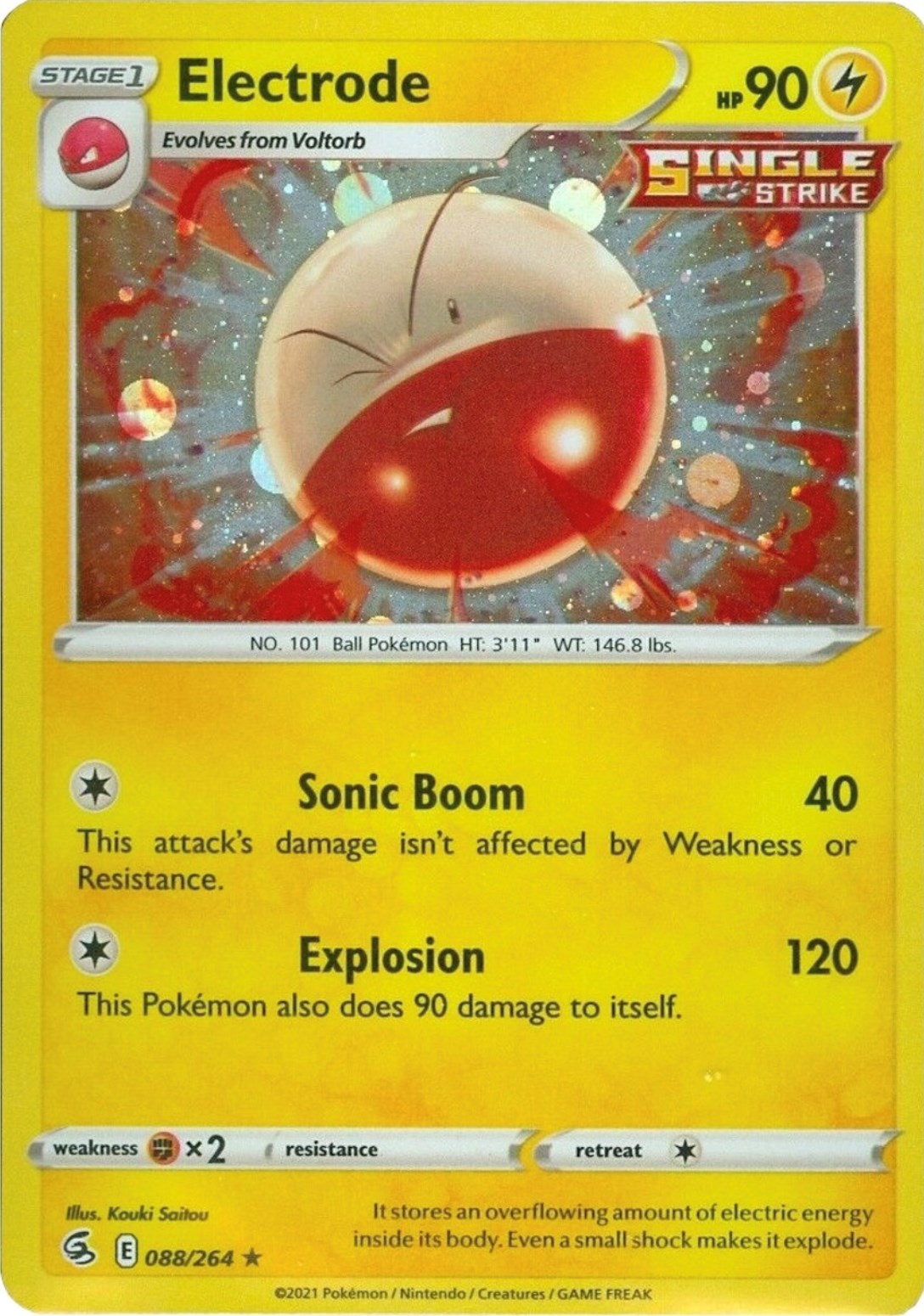 Electrode (088/264) (Cosmos Holo) [Sword & Shield: Fusion Strike] | Clutch Gaming