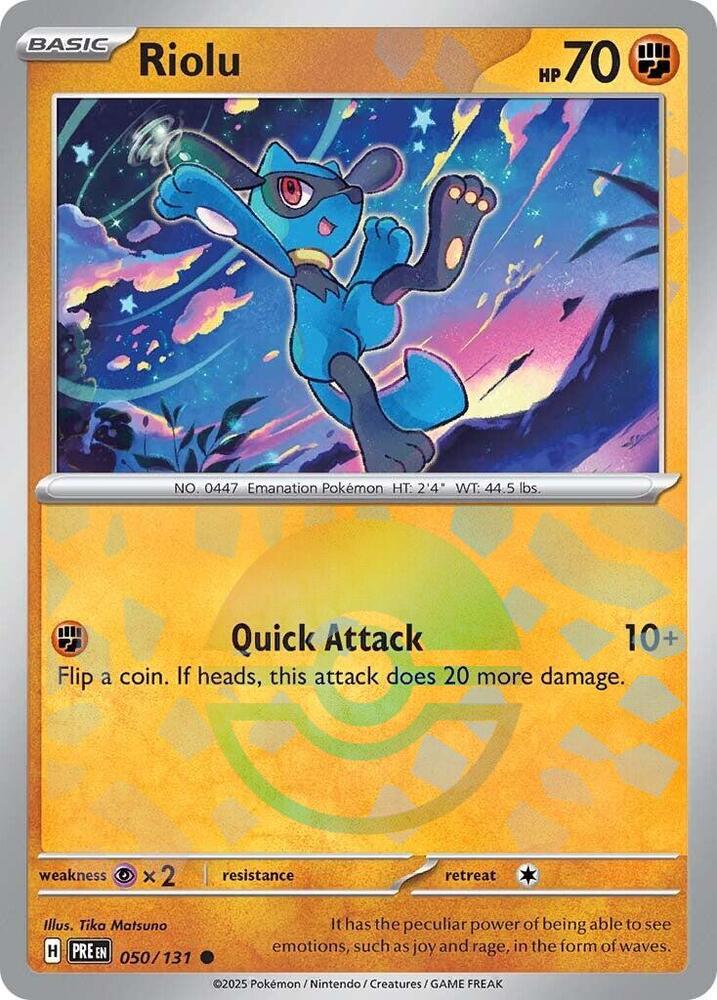 Riolu (050/131) (Poke Ball Pattern) [Scarlet & Violet: Prismatic Evolutions] | Clutch Gaming